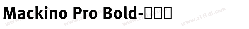 Mackino Pro Bold字体转换